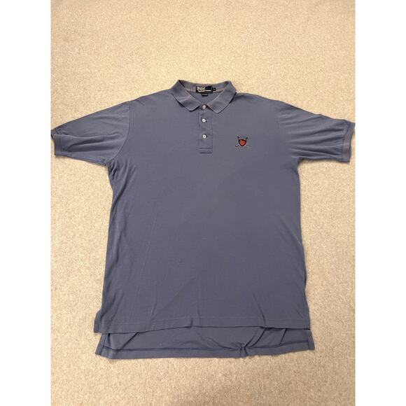 Polo Ralph Lauren Shirt Men's Large‎ Gray Golf Crest Logo Fine Cotton Polos - Picture 2 of 13